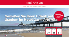 Desktop Screenshot of hotel-arte-vita.de